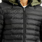 Men's Quilted Black Puffer Jacket - Detail View