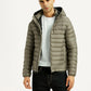 Men's Quilted Grey Puffer Jacket - Styleshot View