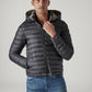 Men's Quilted Slim Fit Puffer Jacket - Front View