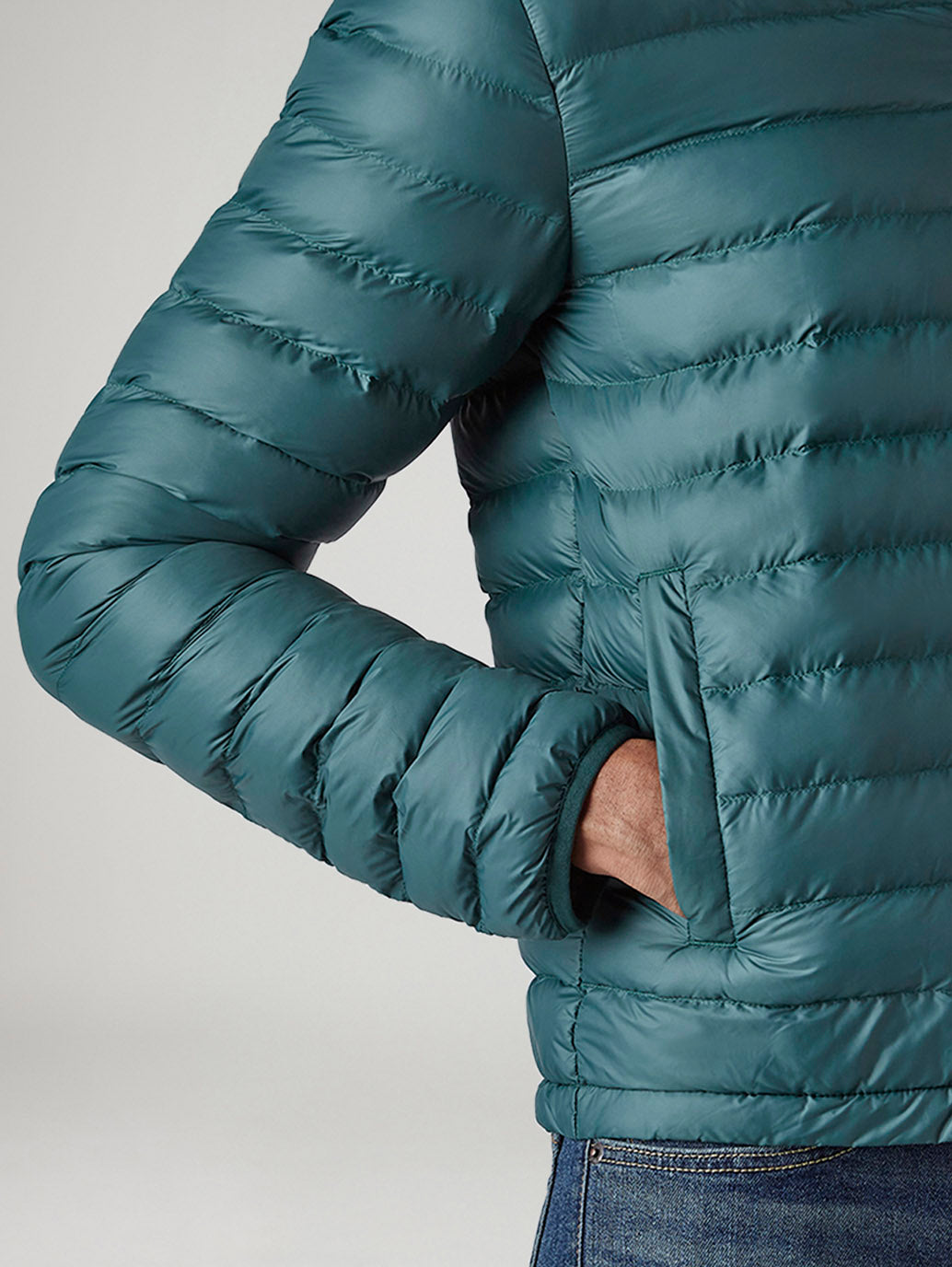 Men's Quilted Slim Fit Jacket - Detail View