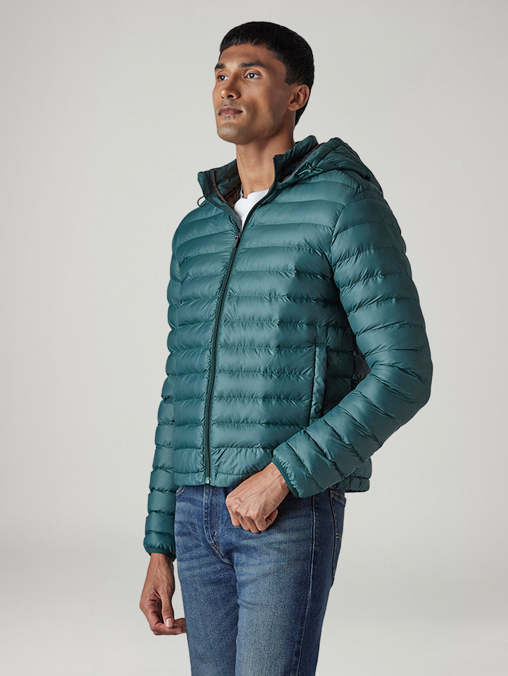 Men's Quilted Slim Fit Jacket - Side View