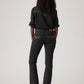 Women's Black Superlow Bootcut Fit Low Rise Jeans - Back View