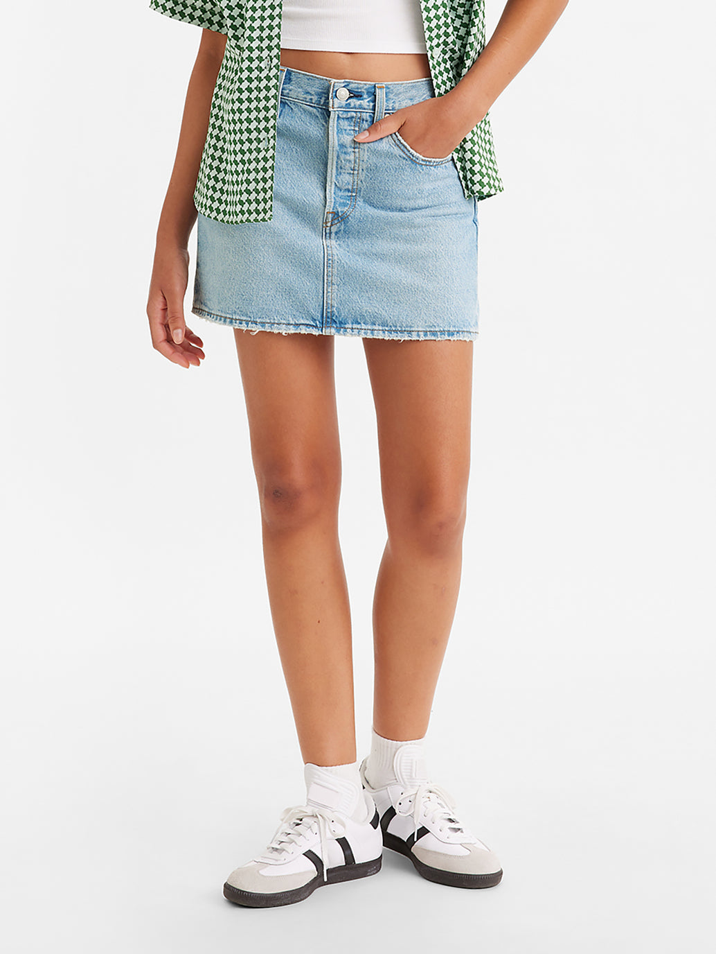 Women's High Rise Blue Regular Fit Skirt