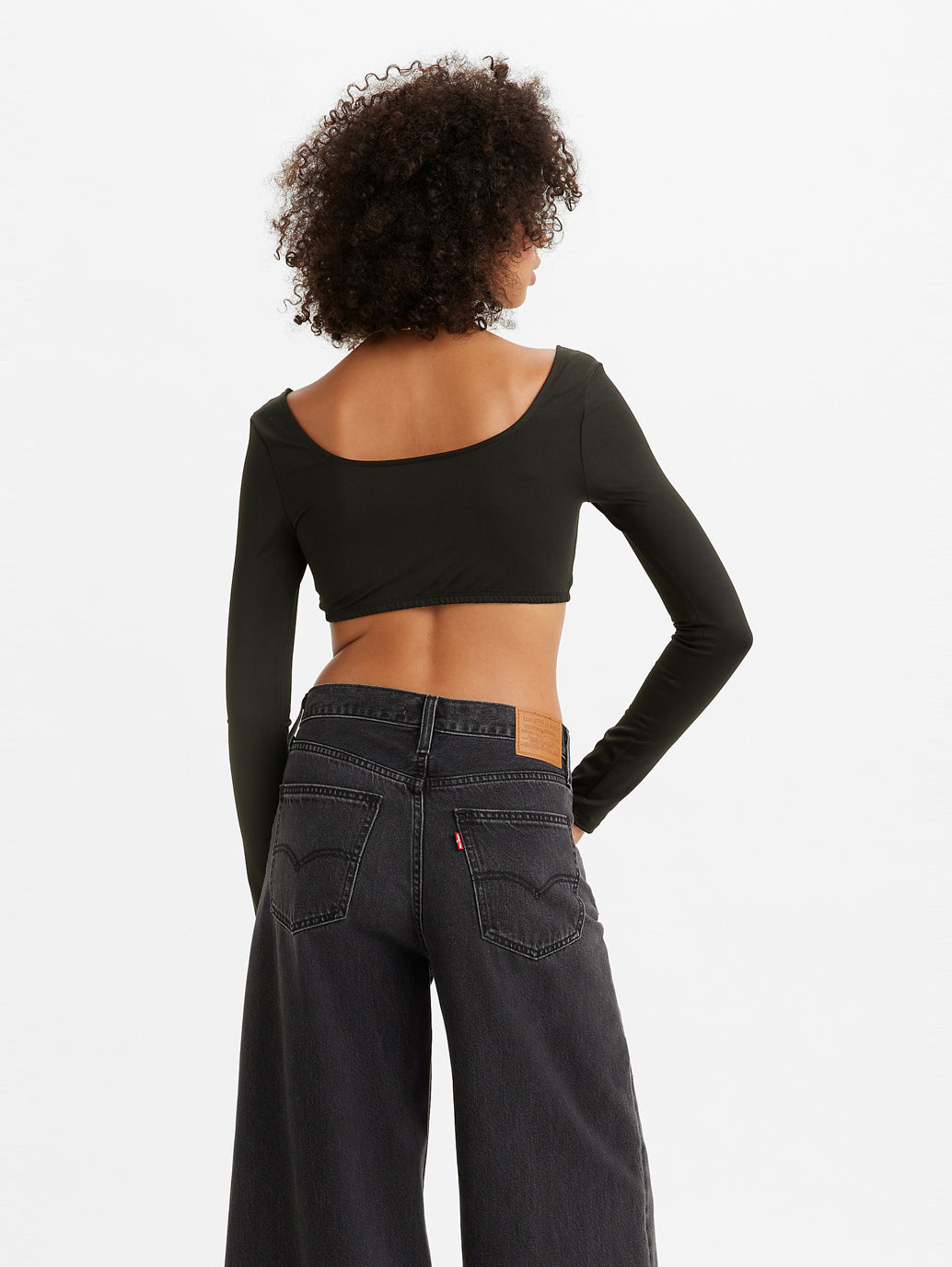 Women's Red Tab Brand Logo Ballet Crop Top - 51340539-0c6a-4a49-85f8-533e2fd41c5f View