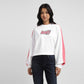 Women's Brand Logo White Crew Neck Sweatshirt - 331b1ebb-a225-4394-95a0-fcfe1876307b View