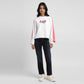 Women's Brand Logo White Crew Neck Sweatshirt - 3cec6e34-2f56-4f87-a7a4-812b7ecd13a8 View