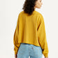 Women's Brand Logo Yellow Crew Neck Sweatshirt - Back View