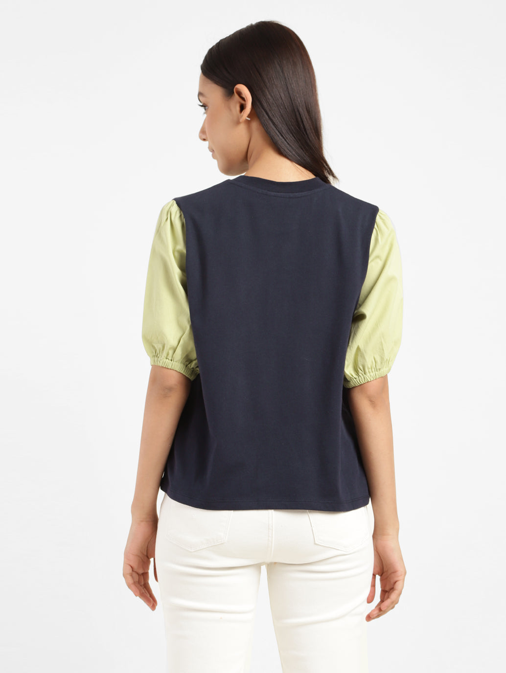 Women's Colorblock Round Neck Top