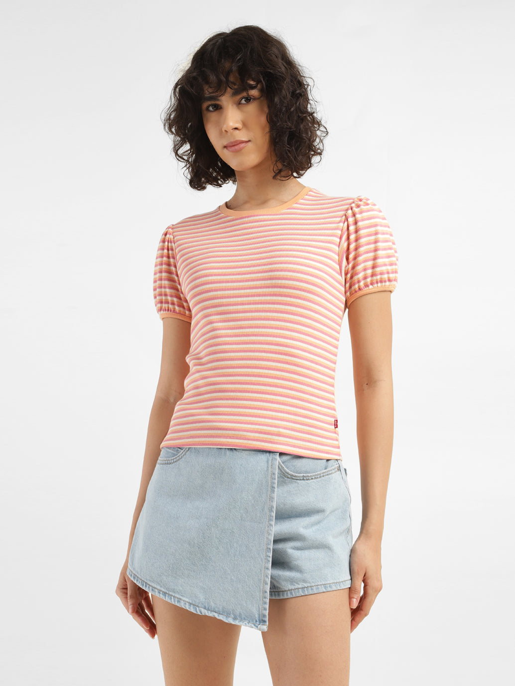 Women's Striped Round neck T-shirt