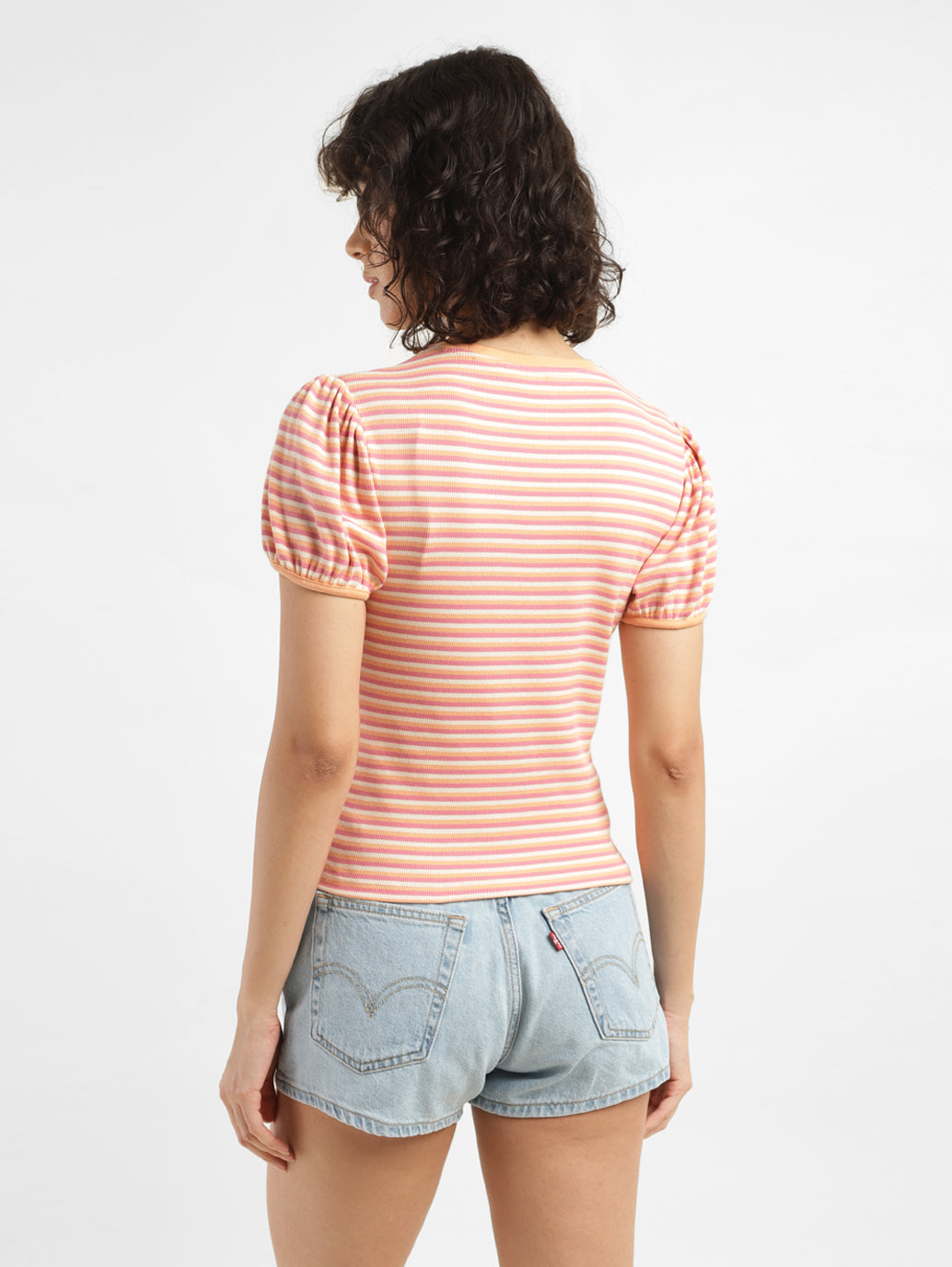 Women's Striped Round neck T-shirt