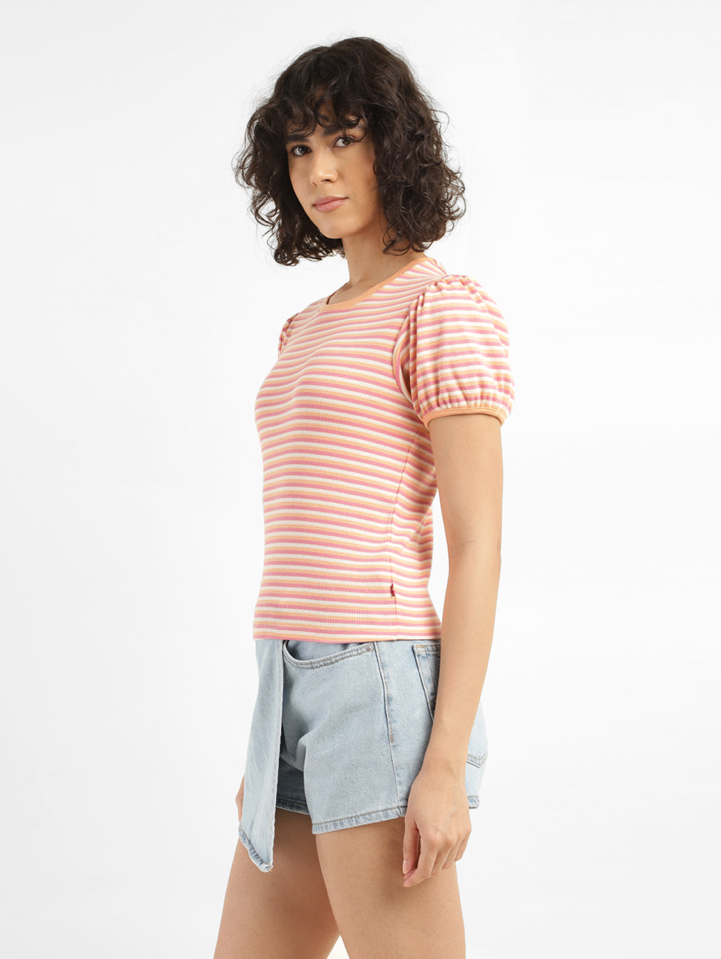 Women's Striped Round neck T-shirt