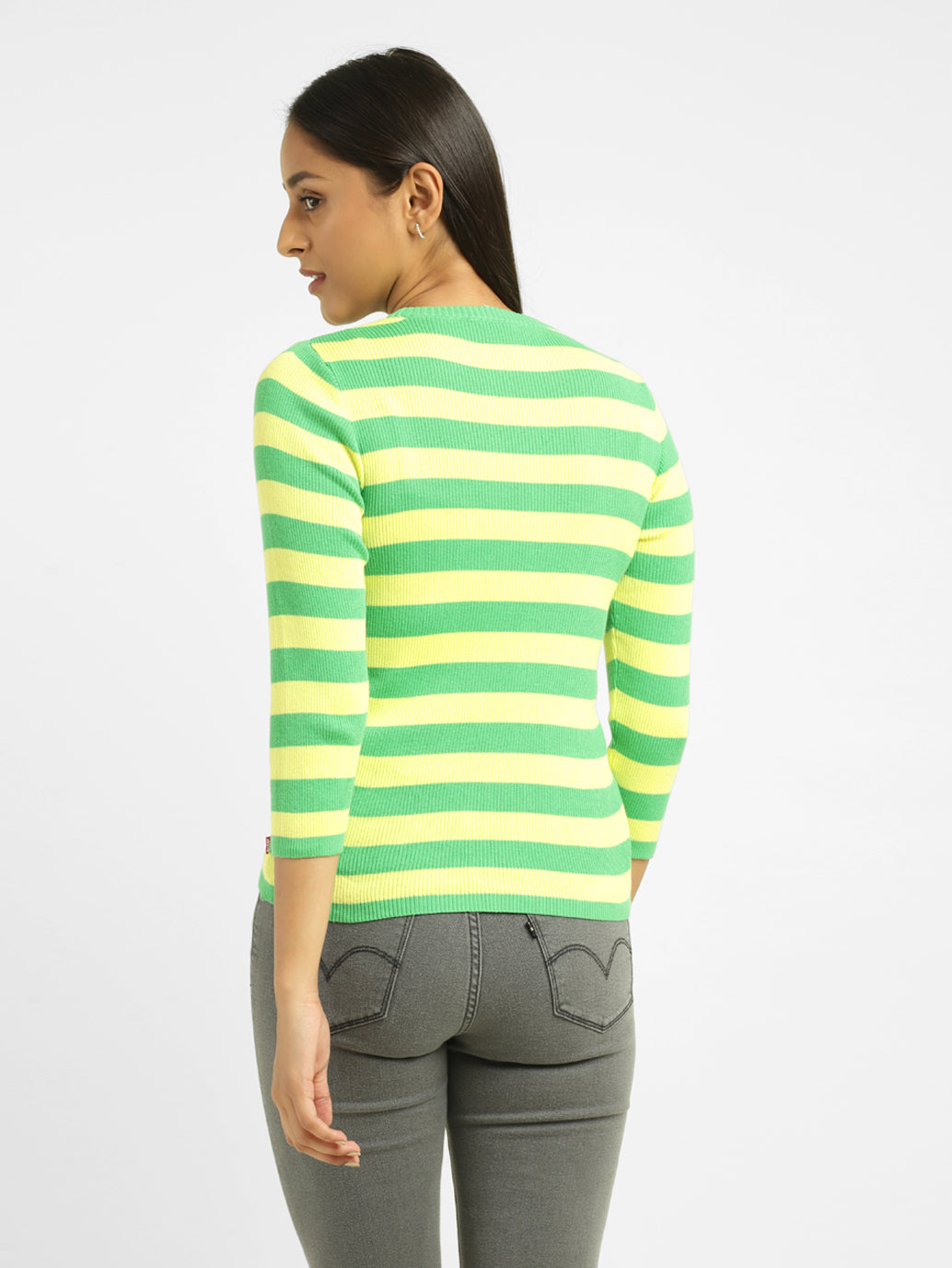 Women's Striped Crew Neck Sweater