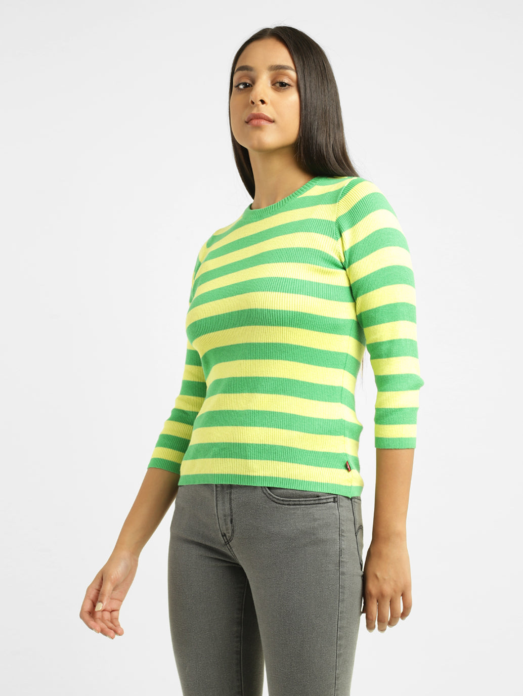 Women's Striped Crew Neck Sweater