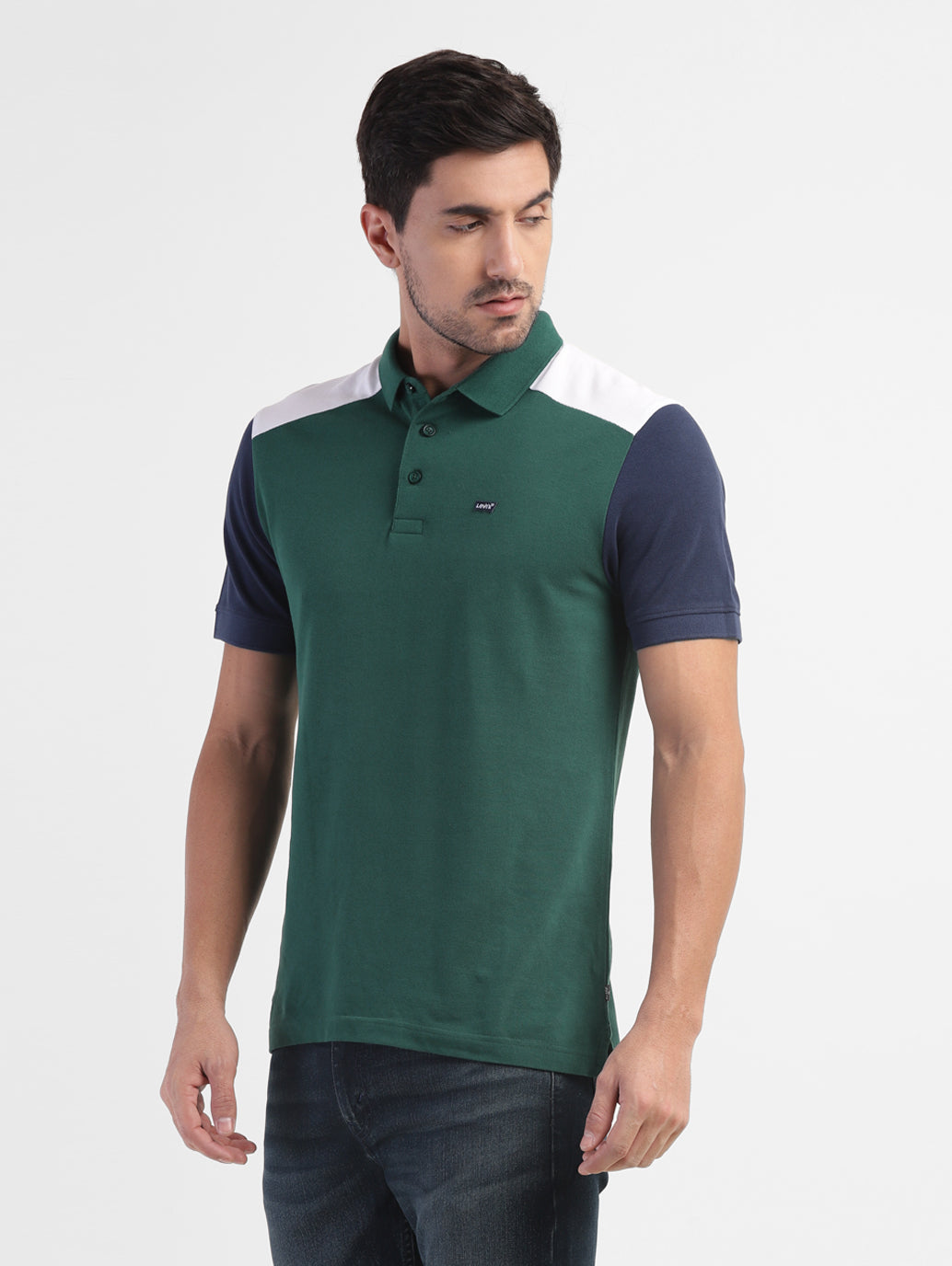 Men's Colorblock Regular Fit Polo T-shirt