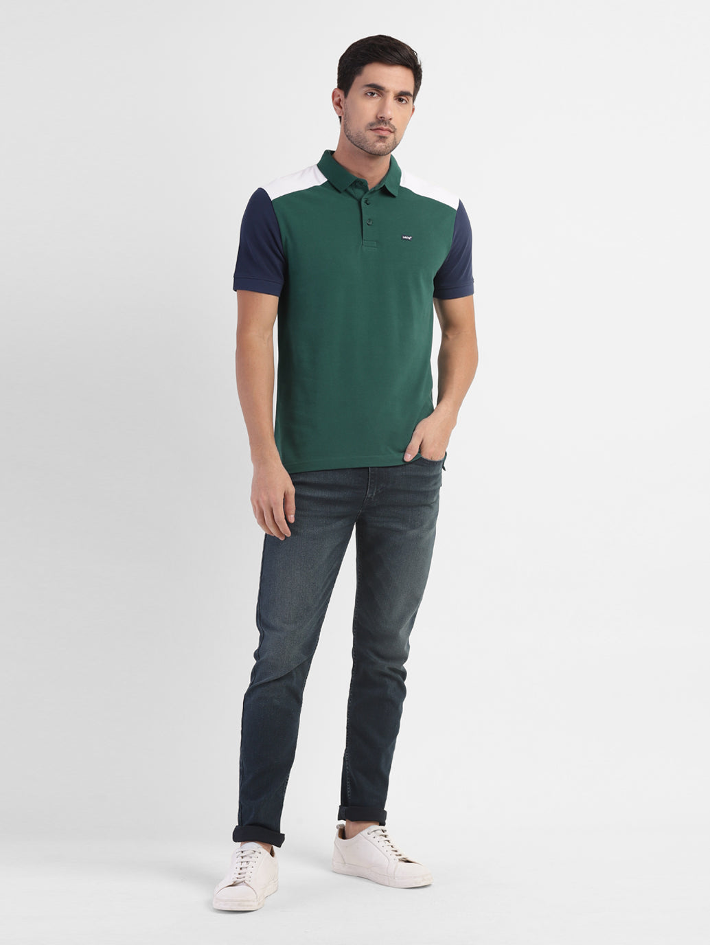 Men's Colorblock Regular Fit Polo T-shirt