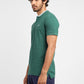 Men's Solid Band Neck T-shirt Green