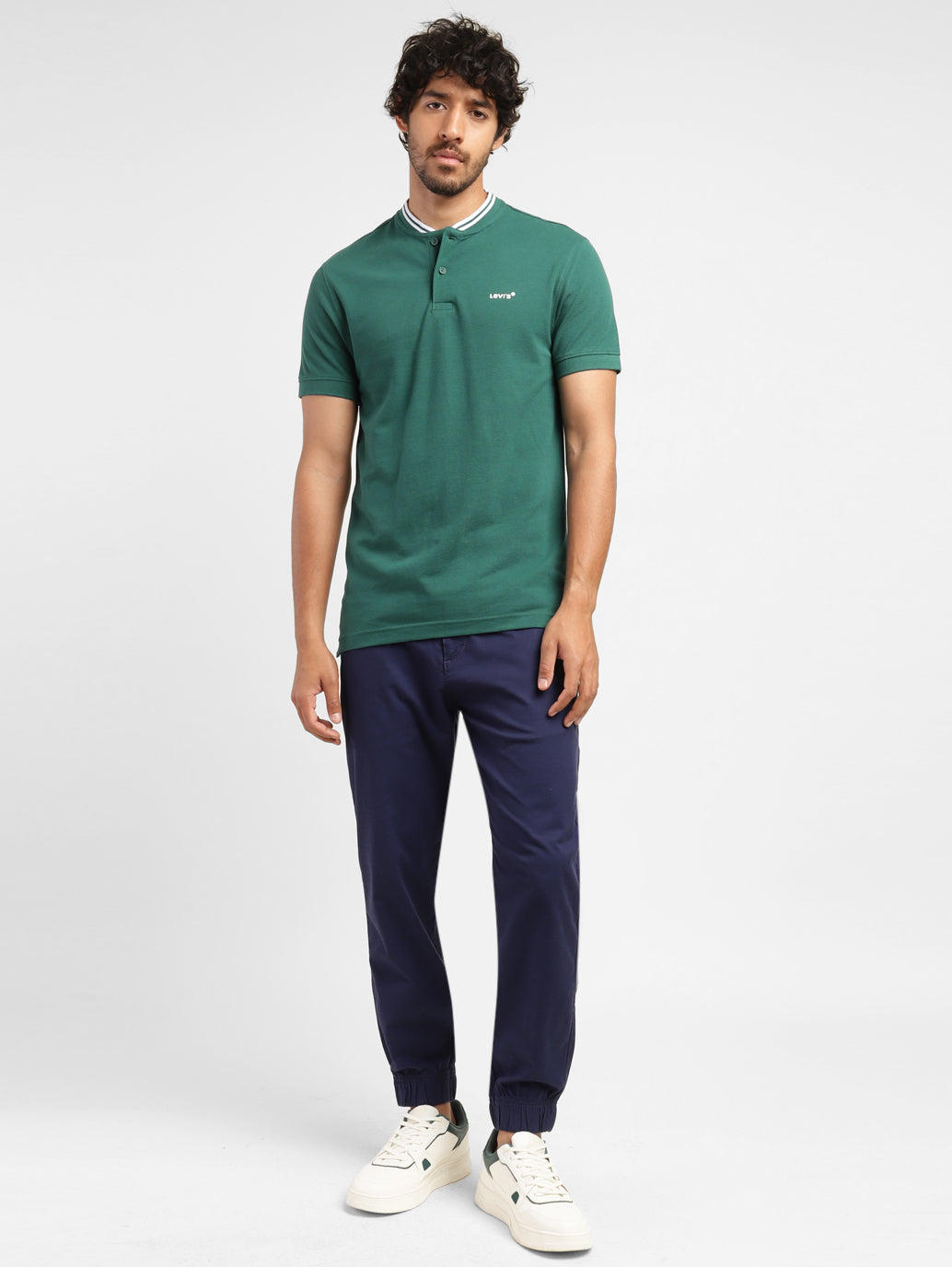 Men's Solid Band Neck T-shirt Green - cc45600e-2152-41f7-b548-c696c58a53b1 View