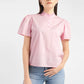 Women's Self Pink Band Neck Top