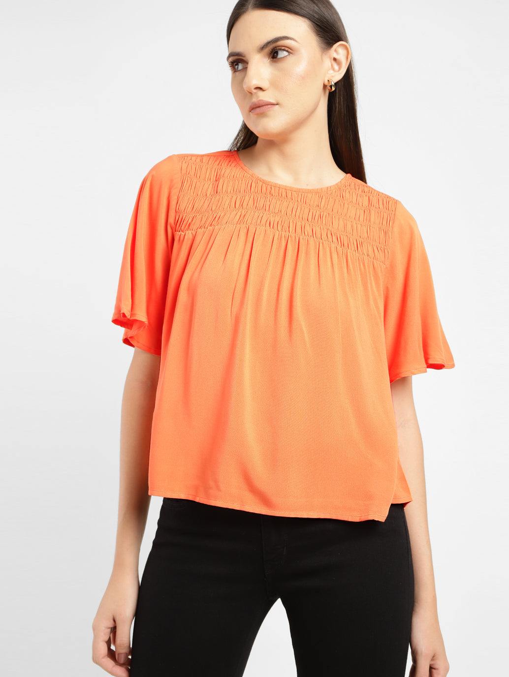 Women's Solid Round Neck Top