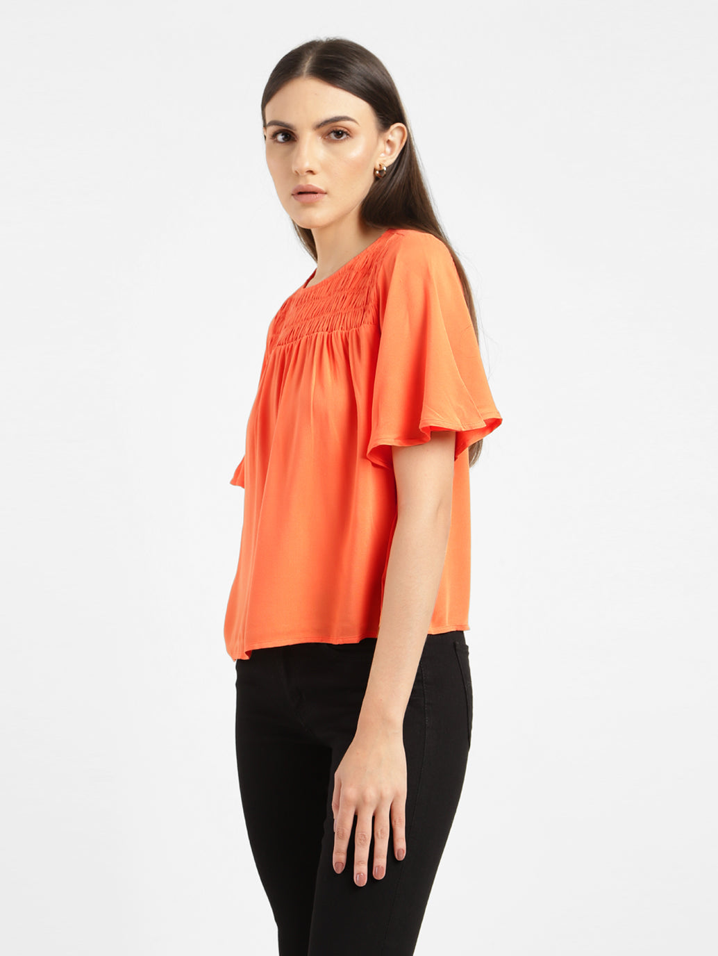 Women's Solid Round Neck Top