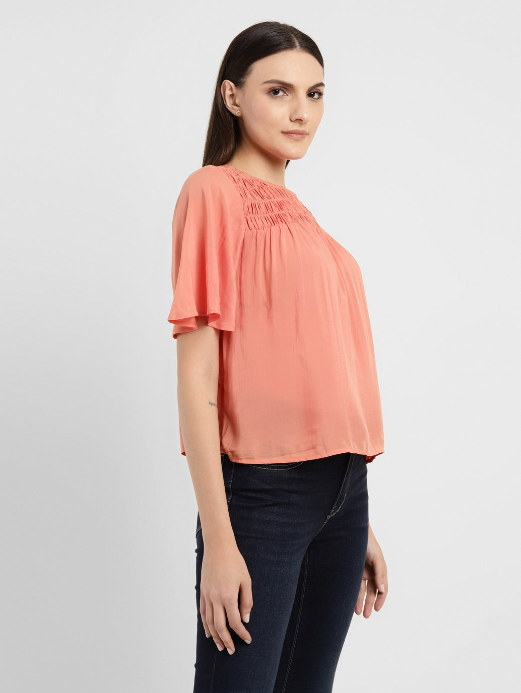 Women's Solid Round Neck Top