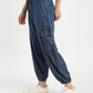 Women's Mid Rise Blue Baggy Fit Joggers