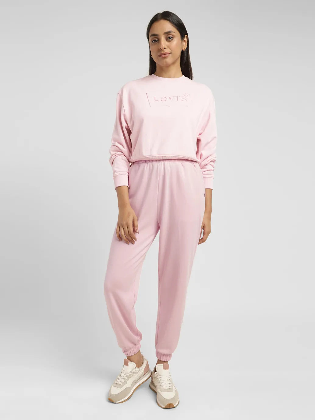 Women s High Rise Pink Regular Fit Joggers