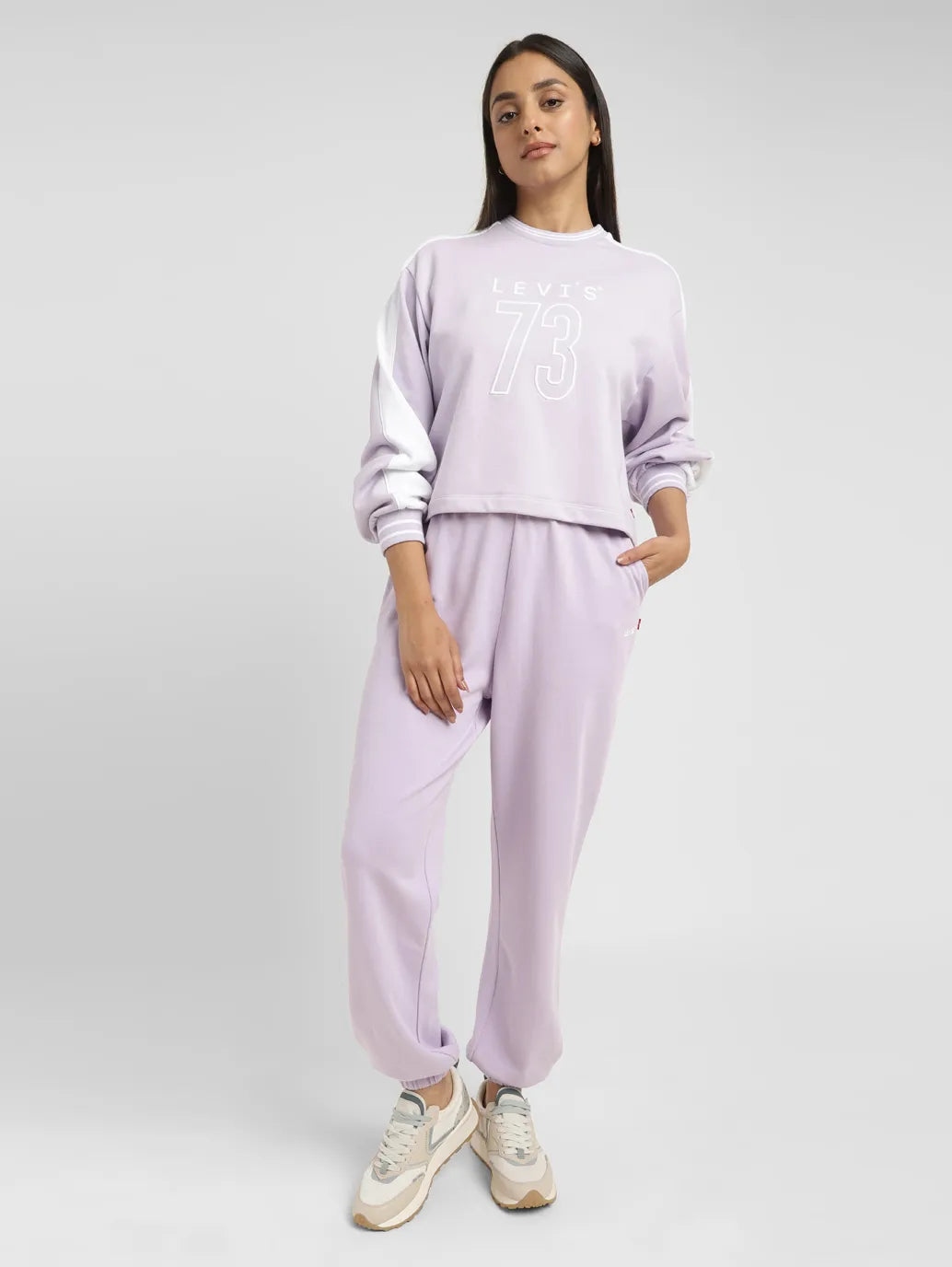 Women's High Rise Lilac Regular Fit Joggers