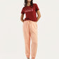 Women's Regular Fit Peach Joggers