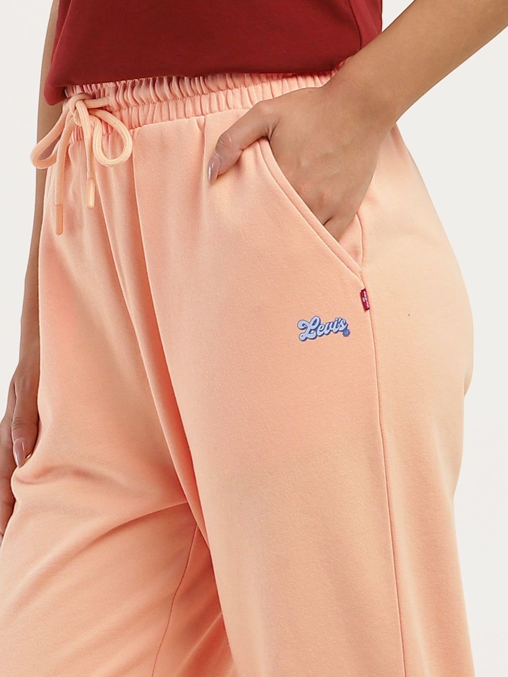 Women's Regular Fit Peach Joggers