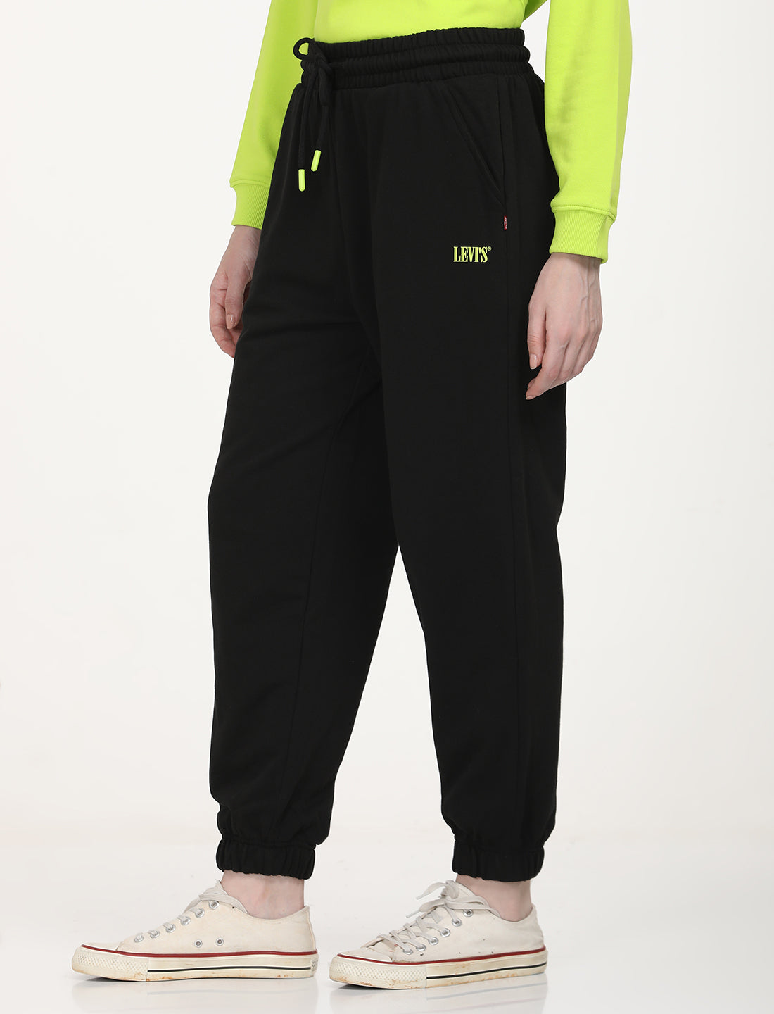 Women's Regular Fit Black Joggers