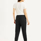 Women's Mid Rise Black Joggers - Back View