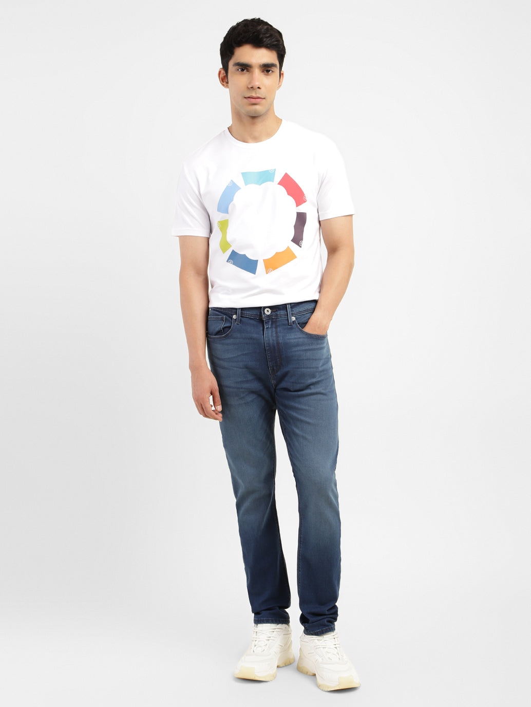 Men's 512 Blue Slim Tapered Fit Mid Rise Jeans