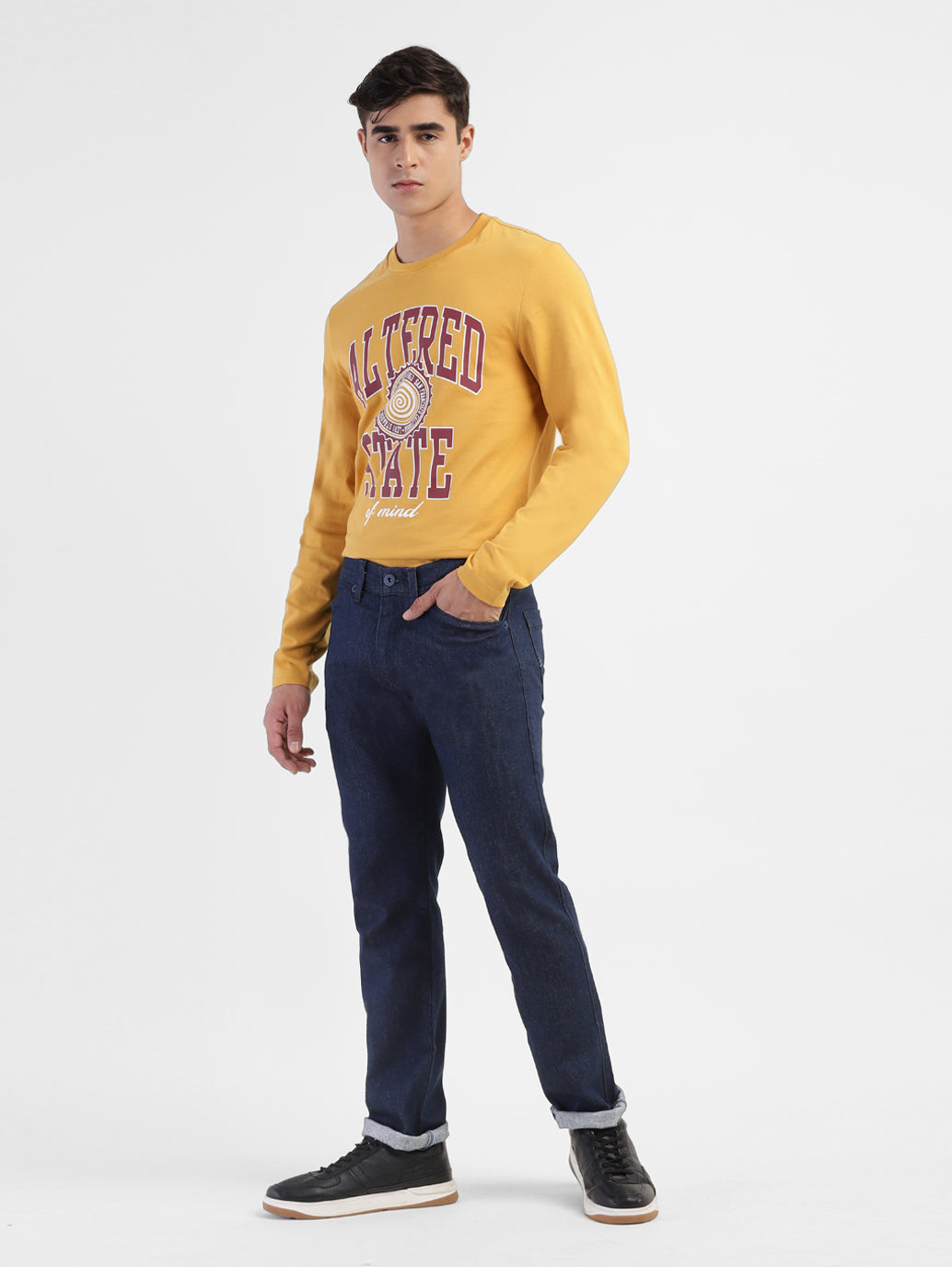 Men's 65504 Blue Skinny Fit Mid Rise Jeans
