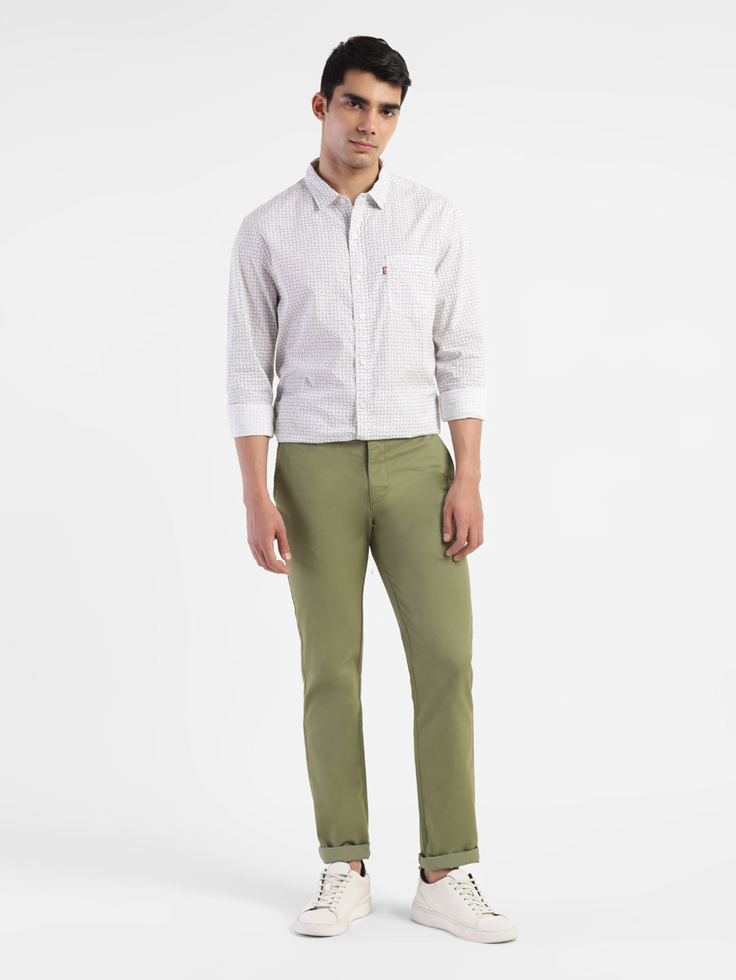 Men's Green Slim Fit Trousers