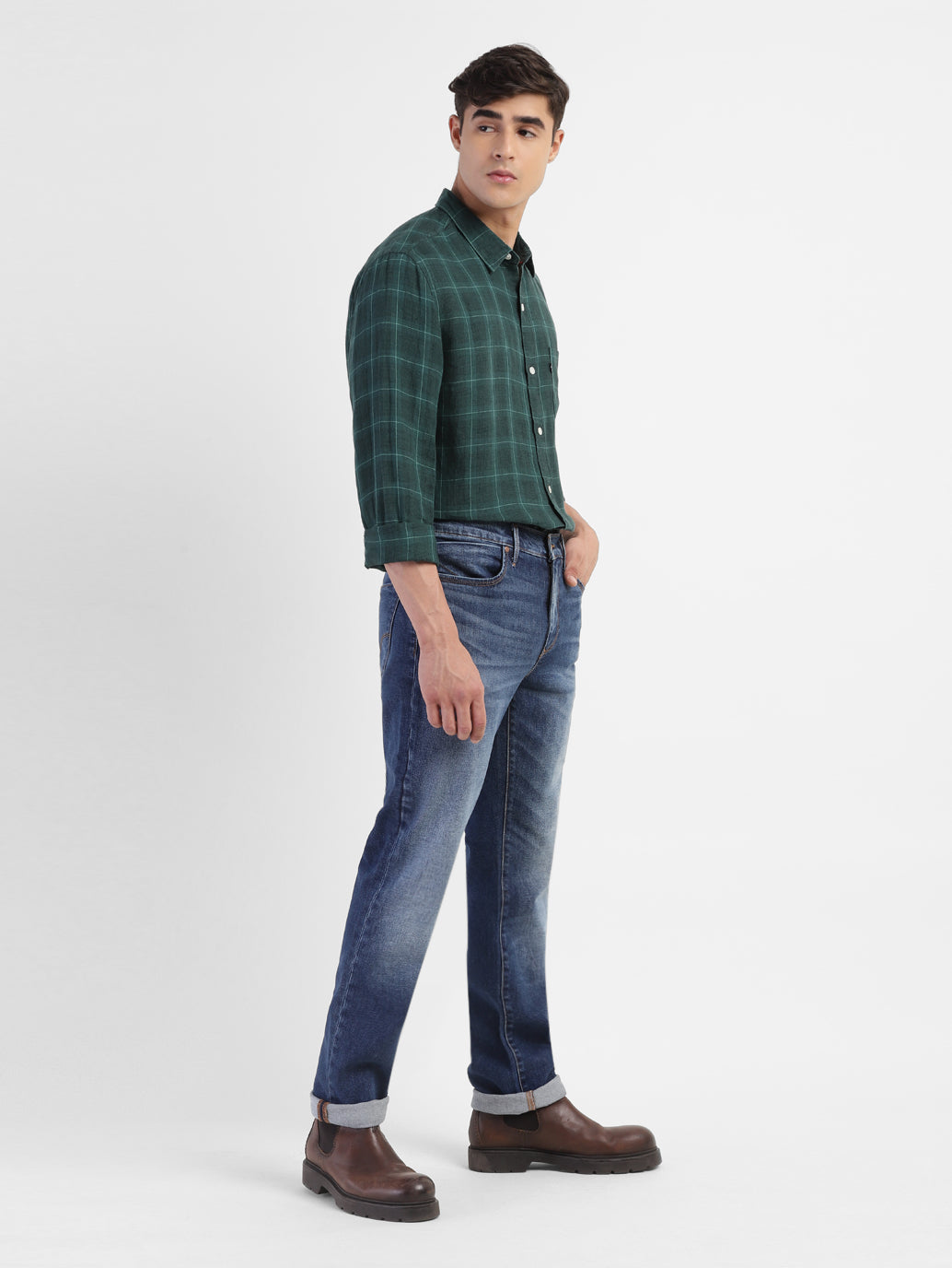Men's Redloop 511 Blue Slim Fit Mid Rise Jeans