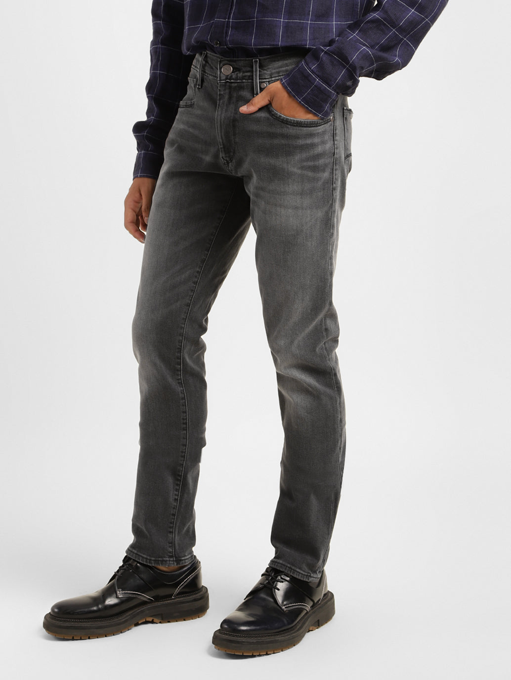 Men's Redloop 65504 Grey Skinny Fit Mid Rise Jeans - 59c059e8-3b66-483e-839d-407718cf8f5b View