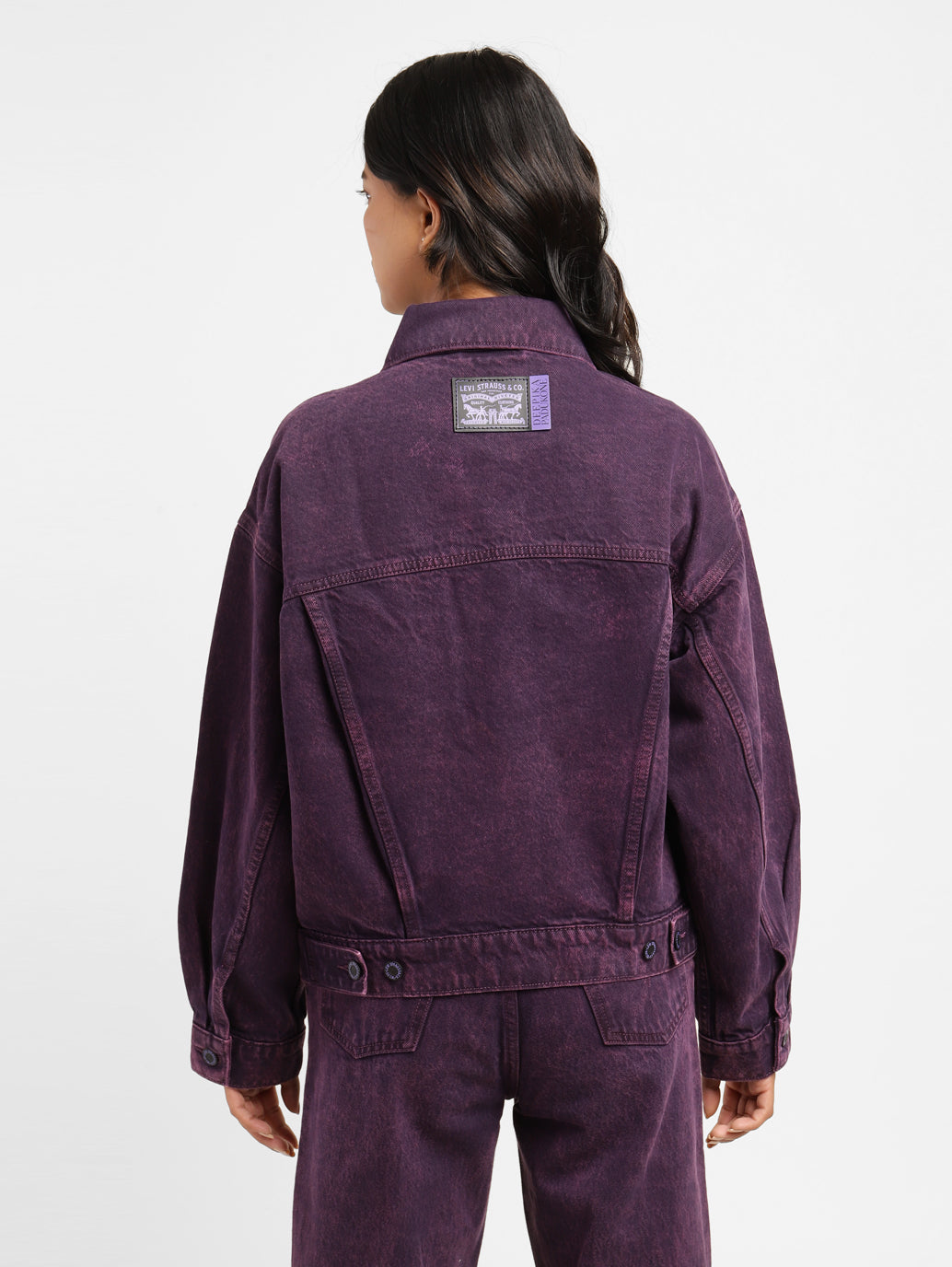 Levi's x Deepika Padukone Solid Purple Shirt Collar Jacket M / Purple