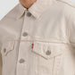 Men's Solid Off White Spread Collar Jacket