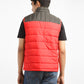 Men's Solid Red Mandarin Collar Jacket