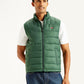 Men's Quilted Green High Neck Puffer Jacket