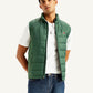 Men's Quilted Green High Neck Puffer Jacket