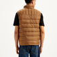 Men's Quilted Brown High Neck Puffer Jacket