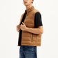 Men's Quilted Brown High Neck Puffer Jacket