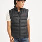 Men's Quilted Black Collar Neck Jacket