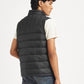 Men's Quilted Black Collar Neck Jacket