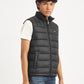 Men's Quilted Black Collar Neck Jacket