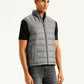 Men's Quilted Grey High Neck Puffer Jacket