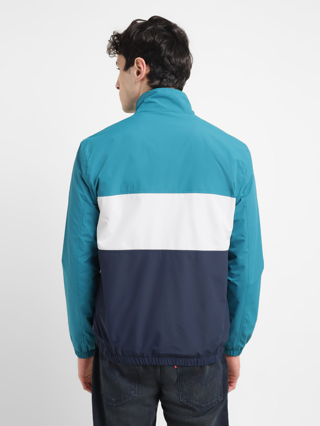 Men's Band Neck Bomber Jacket - 8443bbbd-8e35-4aa8-b144-a0dc59395b12 View