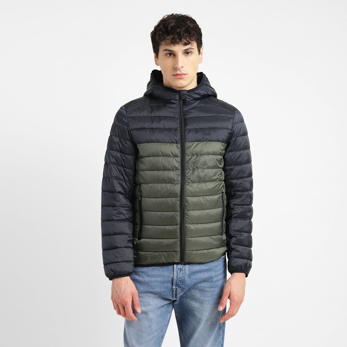 Men's Colorblock Hooded Jacket